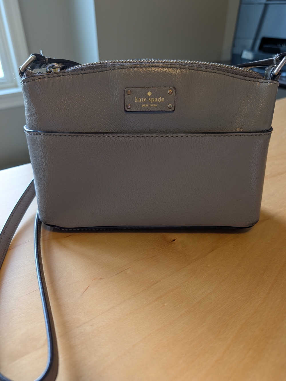 Kate Spade Gray Leather Crossbody Bag